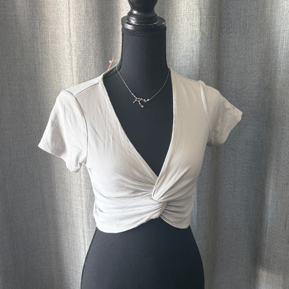 ILLA ILLA Baby Blue Twist-Front Crop Top